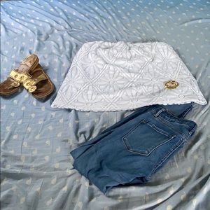Lilly Pulitzer strapless shirt. Size LX